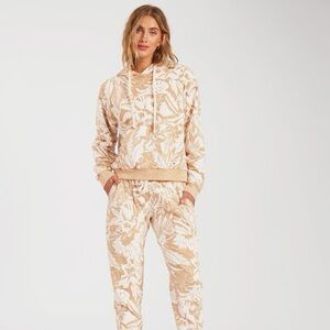 Billabong pink and white beach hoodie